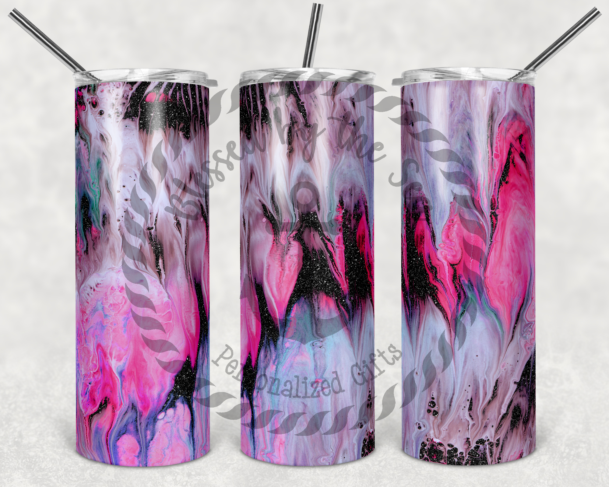 20 oz Alcohol Ink Inspired Tumblers