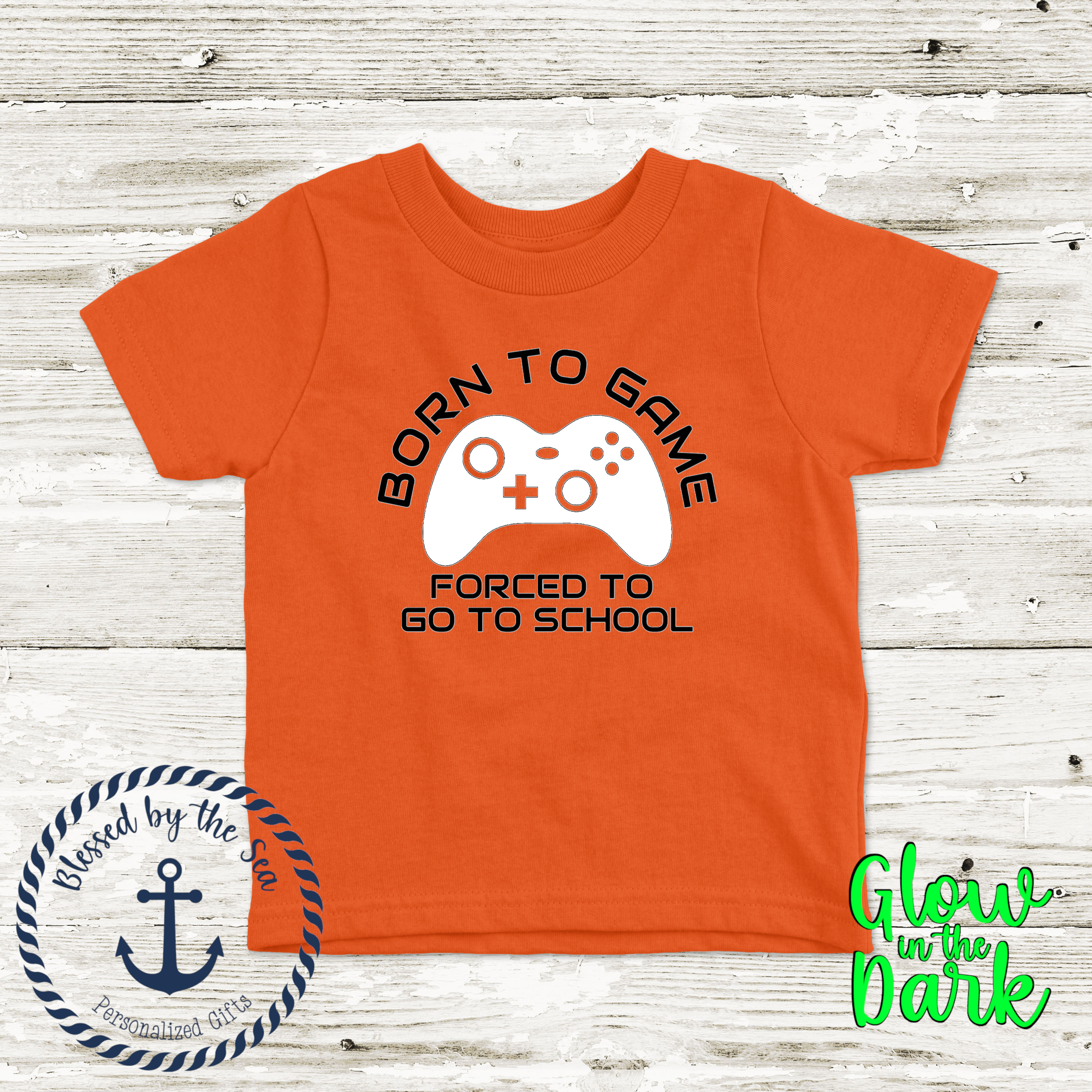 Born To Game Forced To Go To School - Kids Tee Shirt